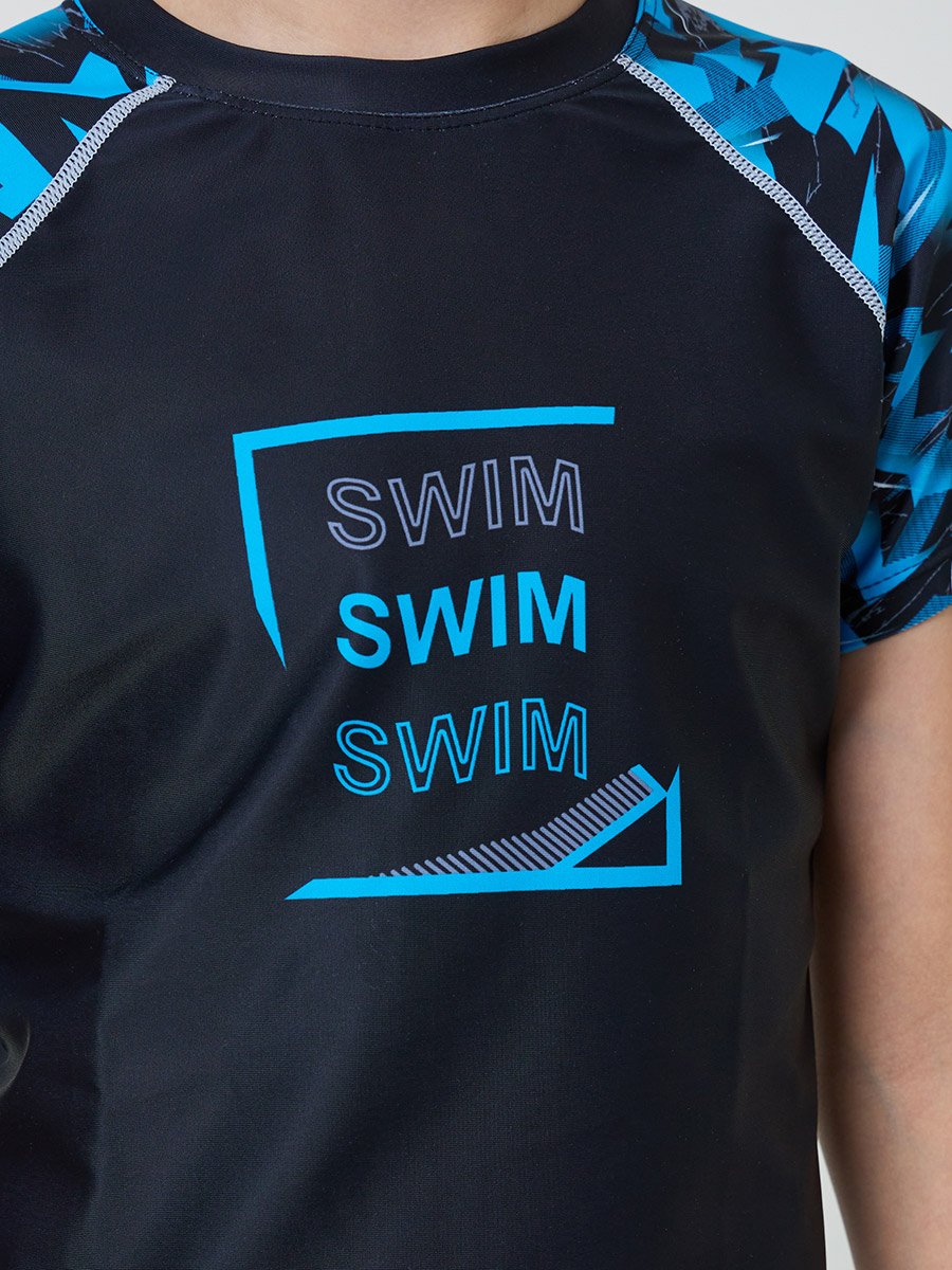 Teen Boys 3-Piece Swim T-Shirt, Shorts and Cap Set
