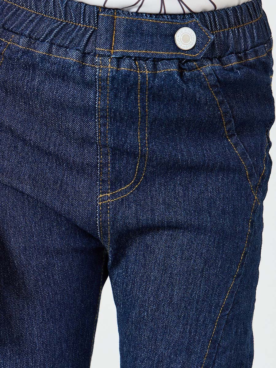Girls Dark Blue Skinny Fit Denim Jeggings