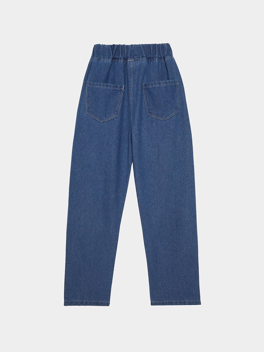 Boys Plain Elastic Waist Pull-On Jeans