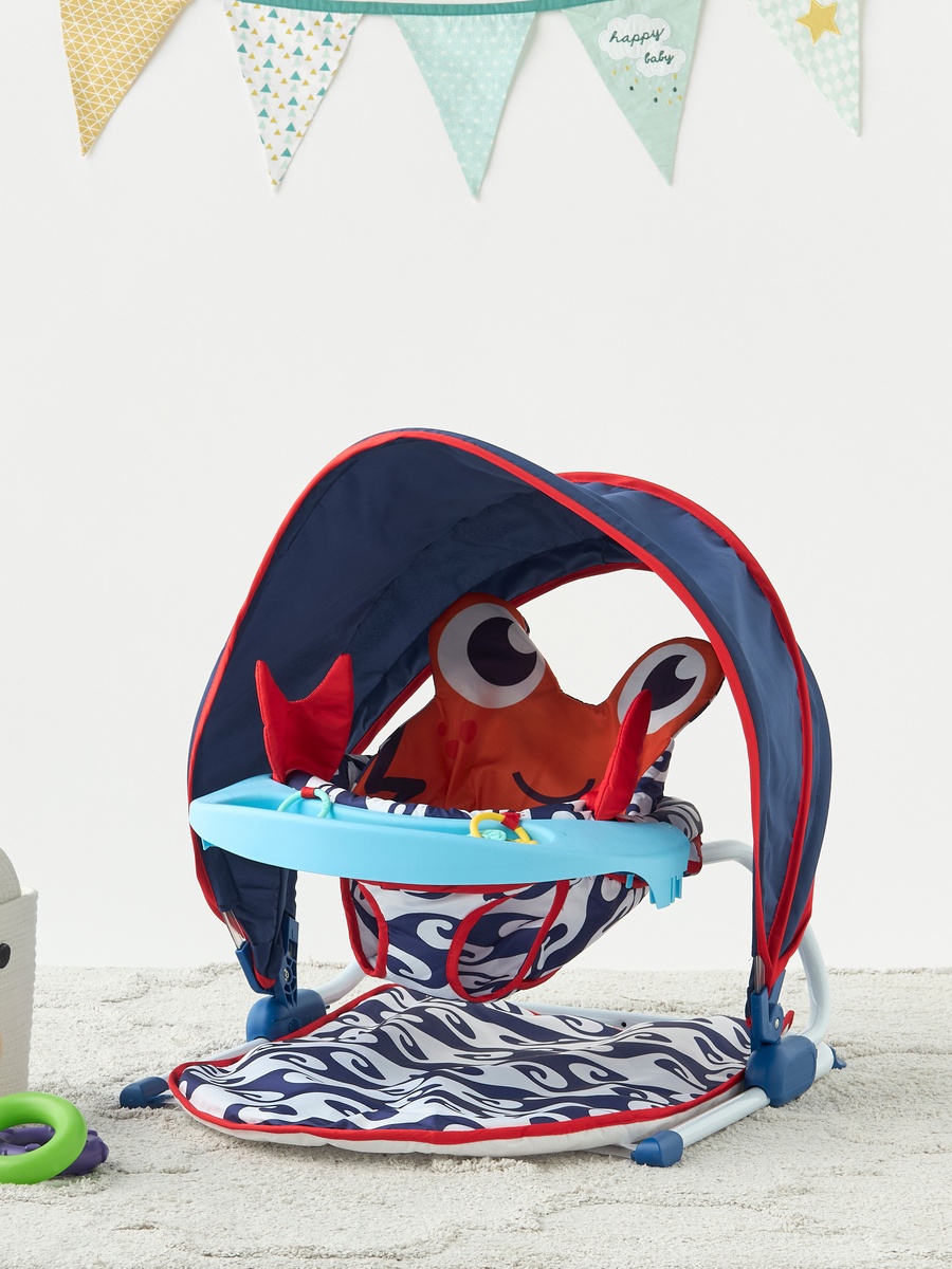 Santos Crab Detail Baby Chair with Canopy and Detachable Tray