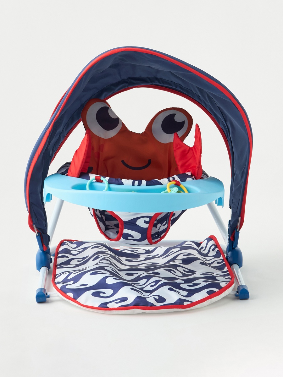 Santos Crab Detail Baby Chair with Canopy and Detachable Tray