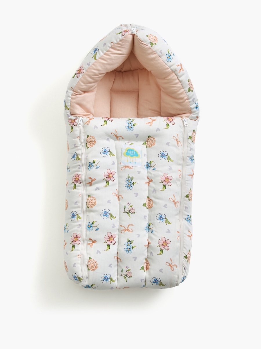 Floral Print Baby Nest - 66x30x22 cm