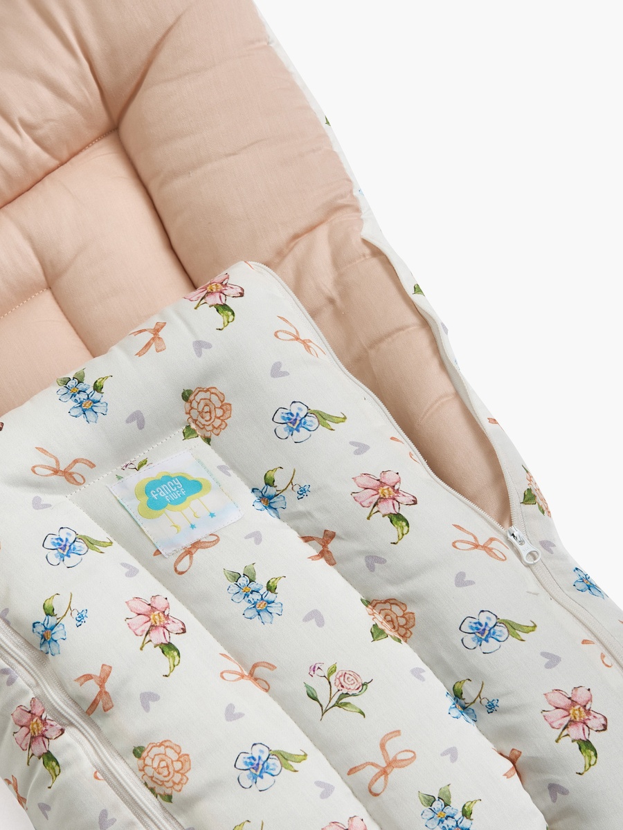 Floral Print Baby Nest - 66x30x22 cm