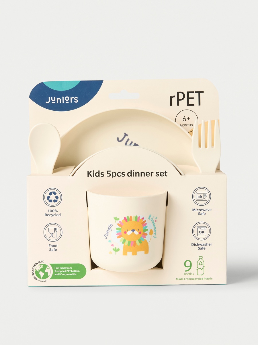 5-Piece Lion Print Dinner Set