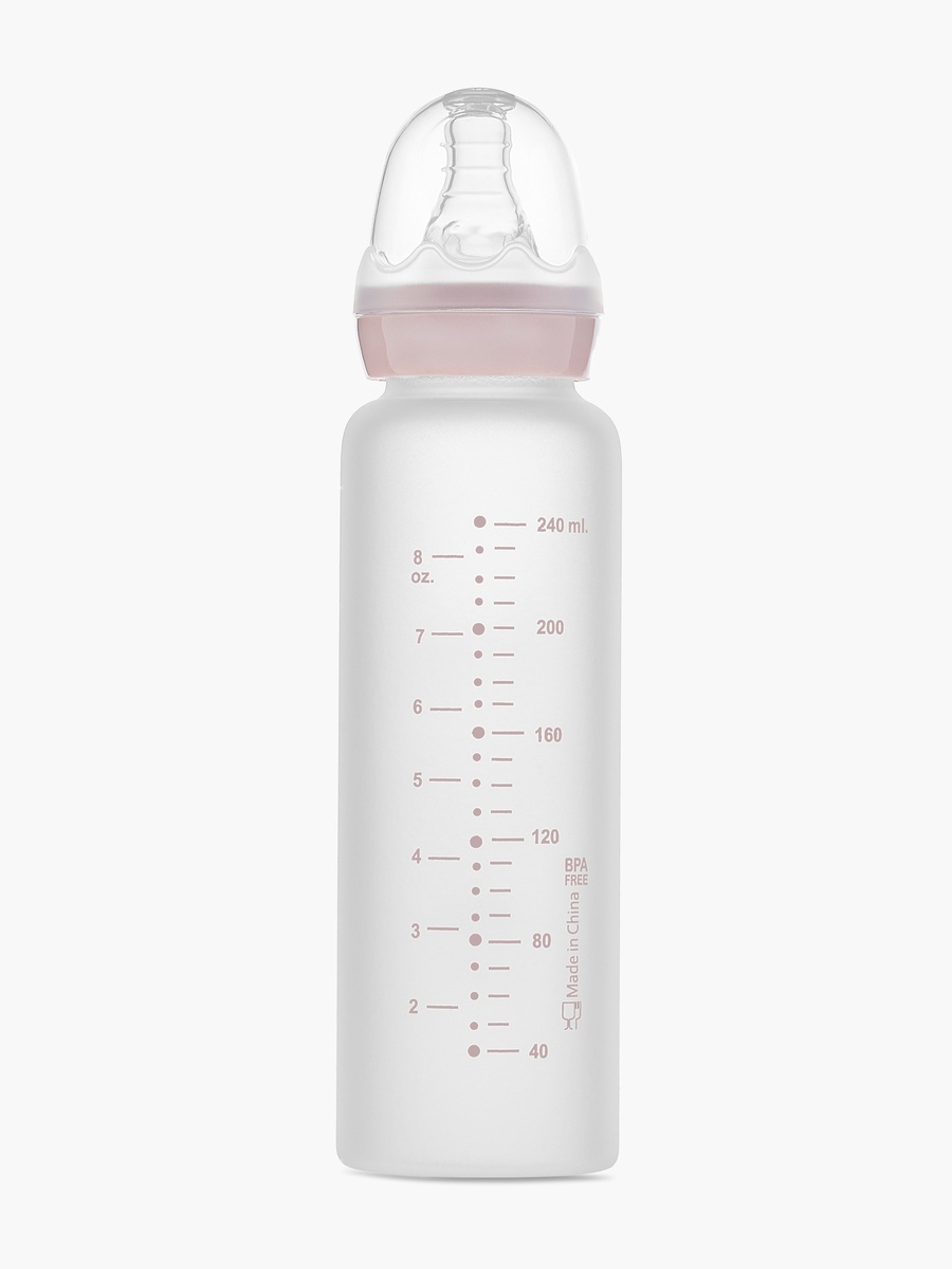 Ducky Love Print Glass Feeding Bottle - 240 ml