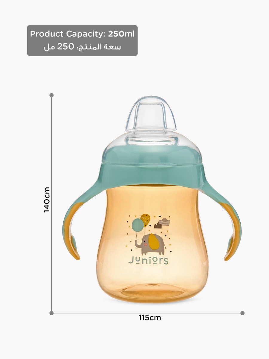 كوب بنقشات وفوهة ناعمة ومقبض - 250 مل