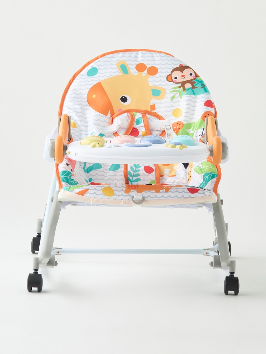 Elephant Print Musical Rocking Chair