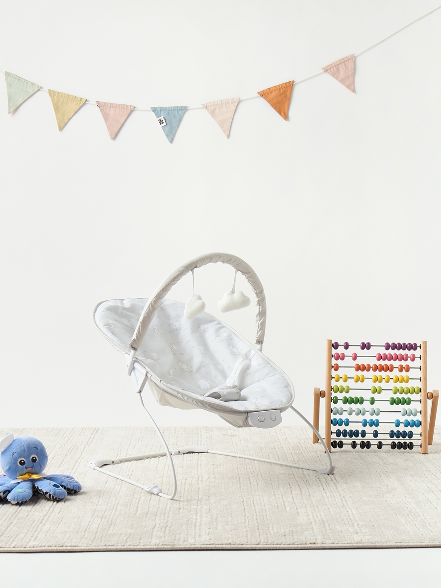 Amy Printed Bouncer with Detachable Toy Bar