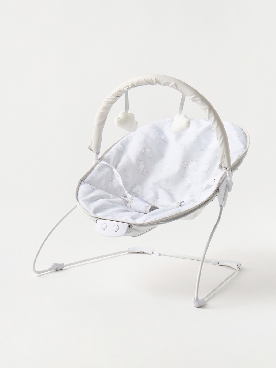 Amy Printed Bouncer with Detachable Toy Bar