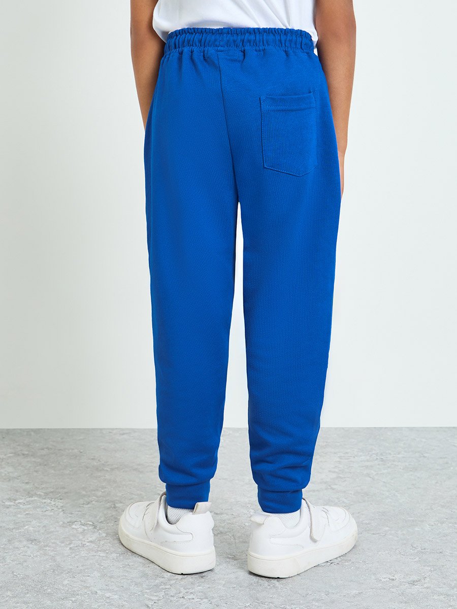 Boys Ribbed Cuff Hem Joggers with Side Pocket