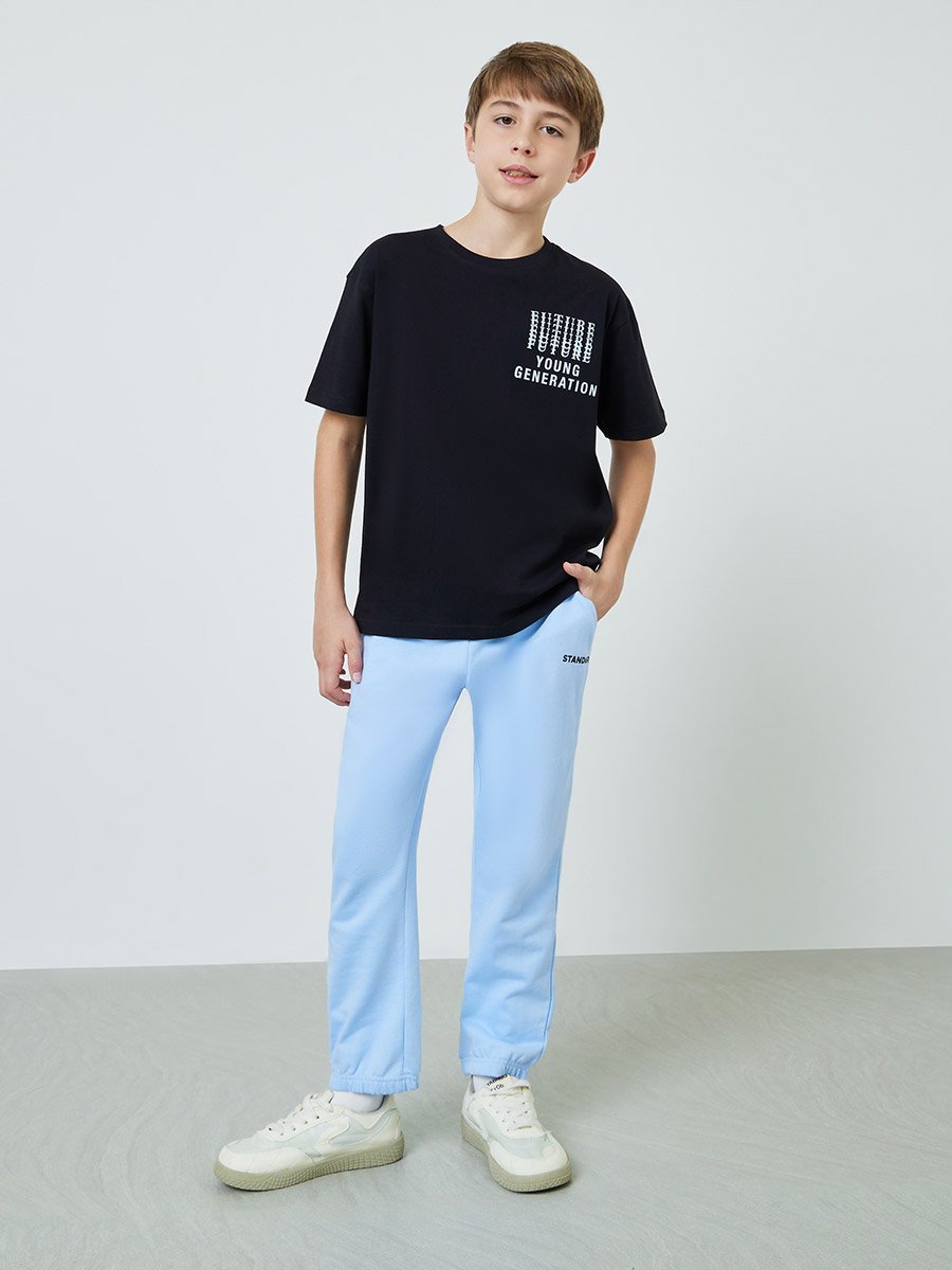 Teen Boys Oversized T-Shirt with Graphic Print