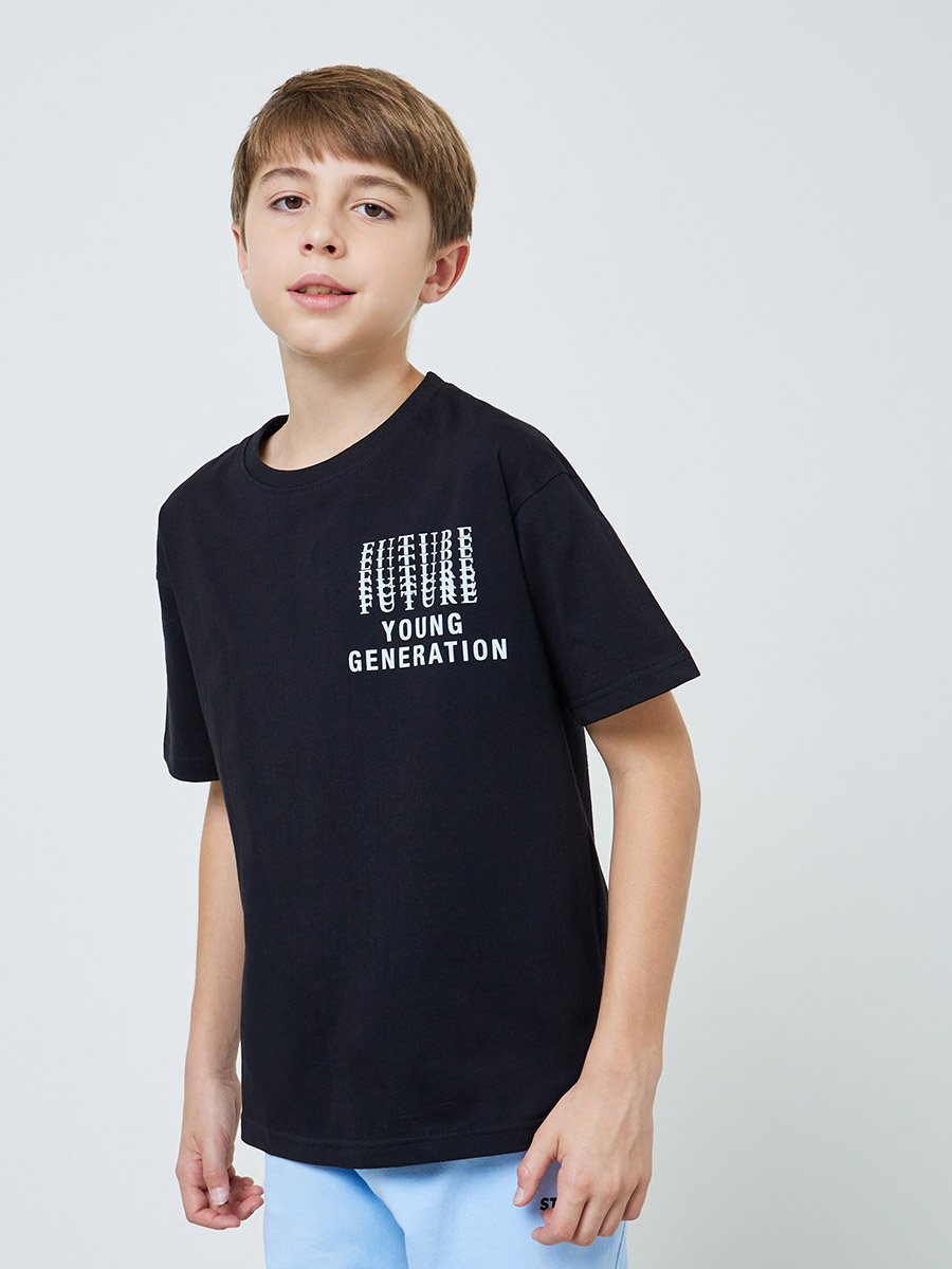 Teen Boys Oversized T-Shirt with Graphic Print
