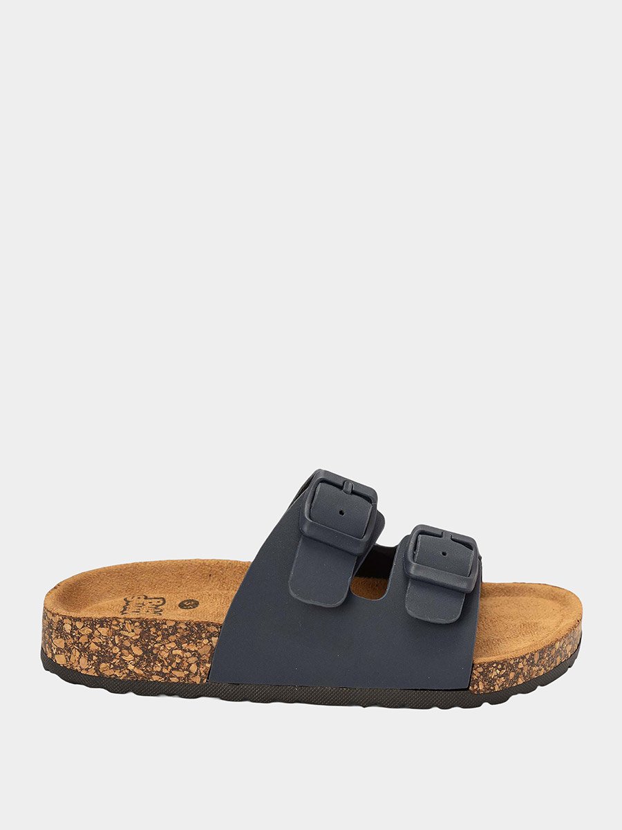 Buckle Detail Slip-On Sandals