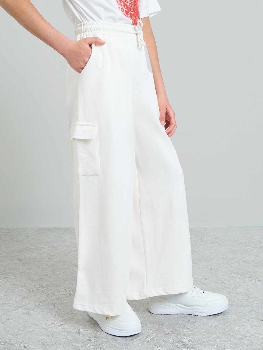 Teen Girls Wide Leg Cargo Joggers
