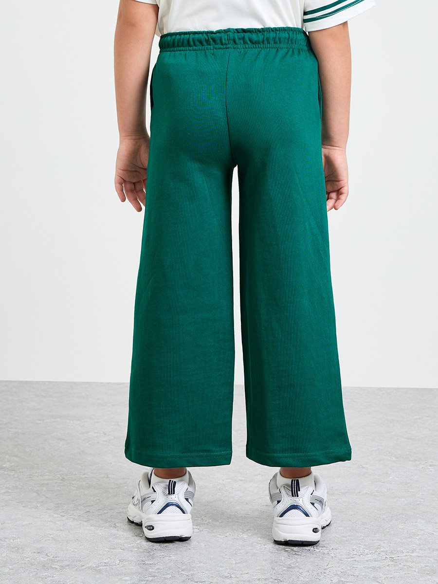 Girls Wide Leg Joggers with Adjustable Drawcord