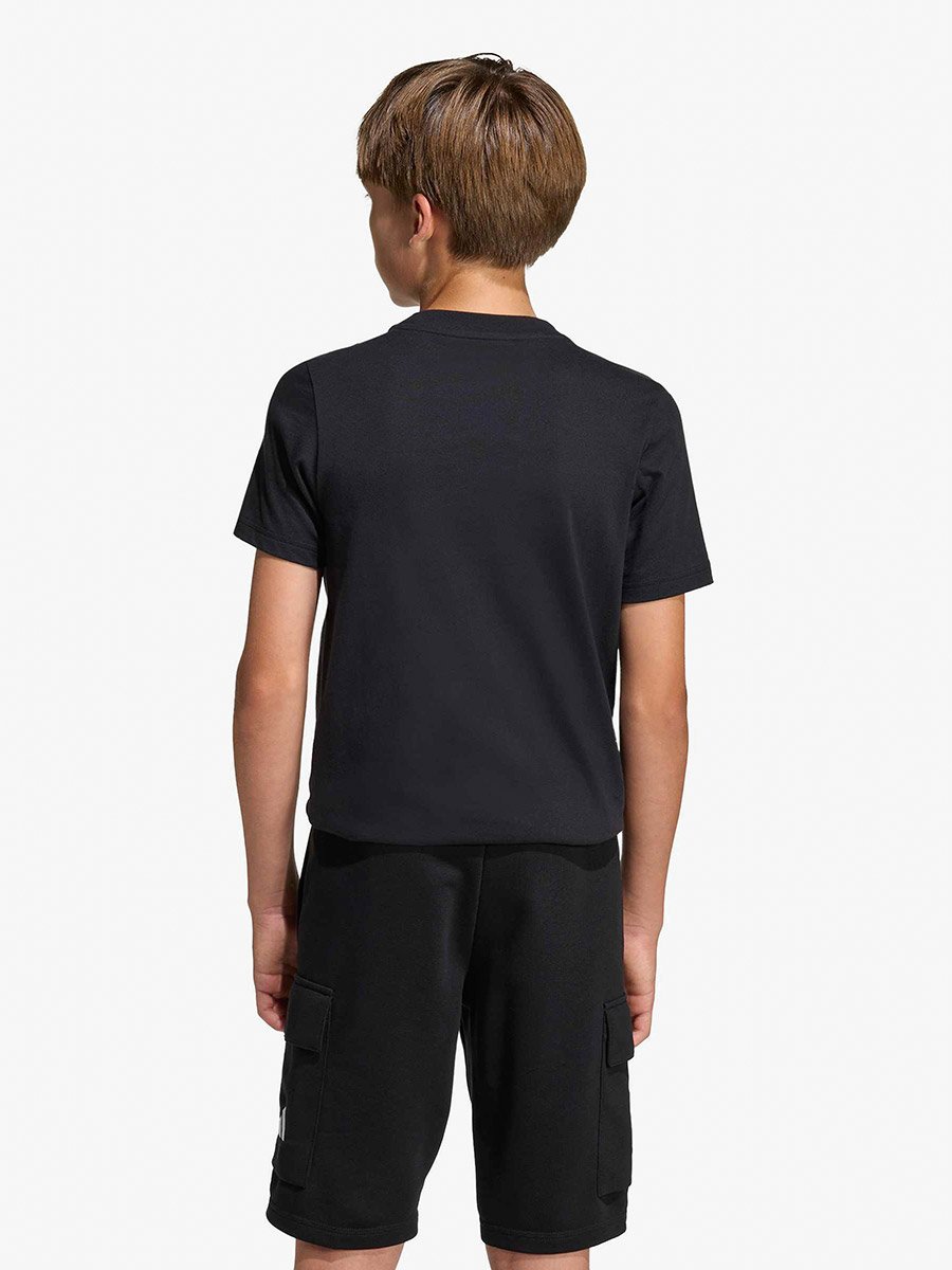 Boys Black Cotton Graphic T-Shirt