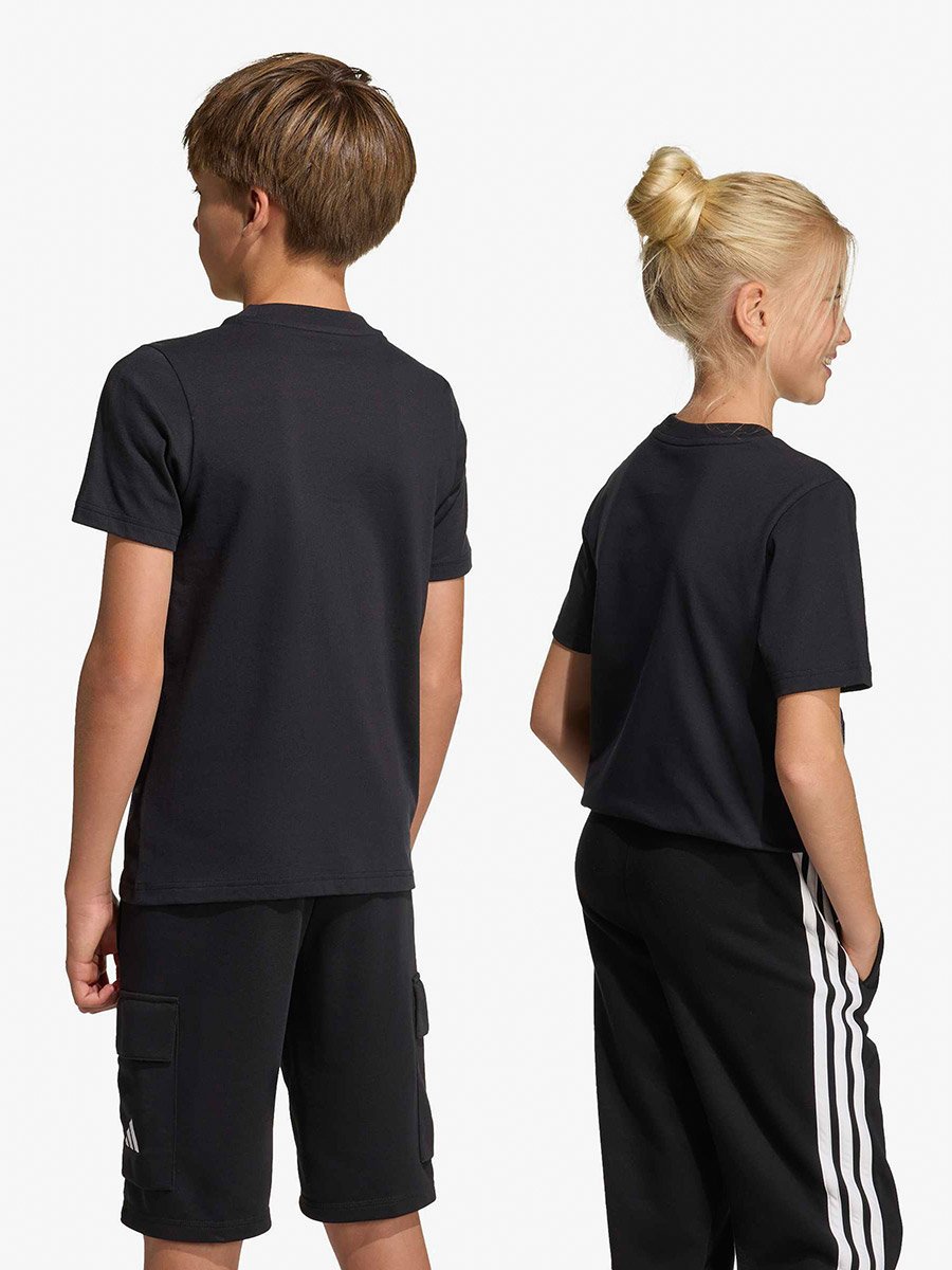 Boys Black Cotton Graphic T-Shirt