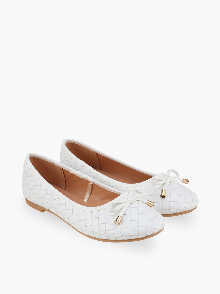 Bow Embellished Ballerina Shoes