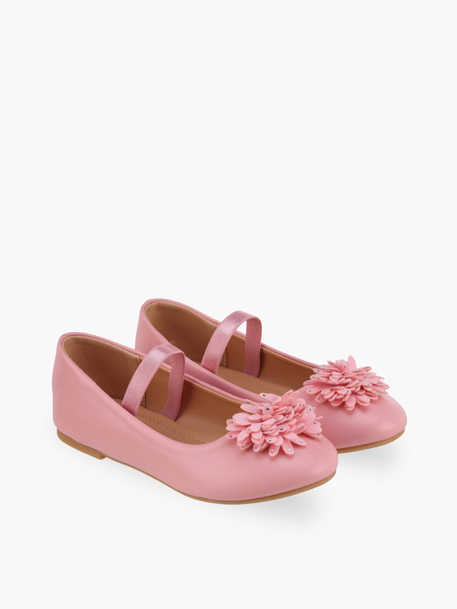 Floral Applique Ballerina Shoes