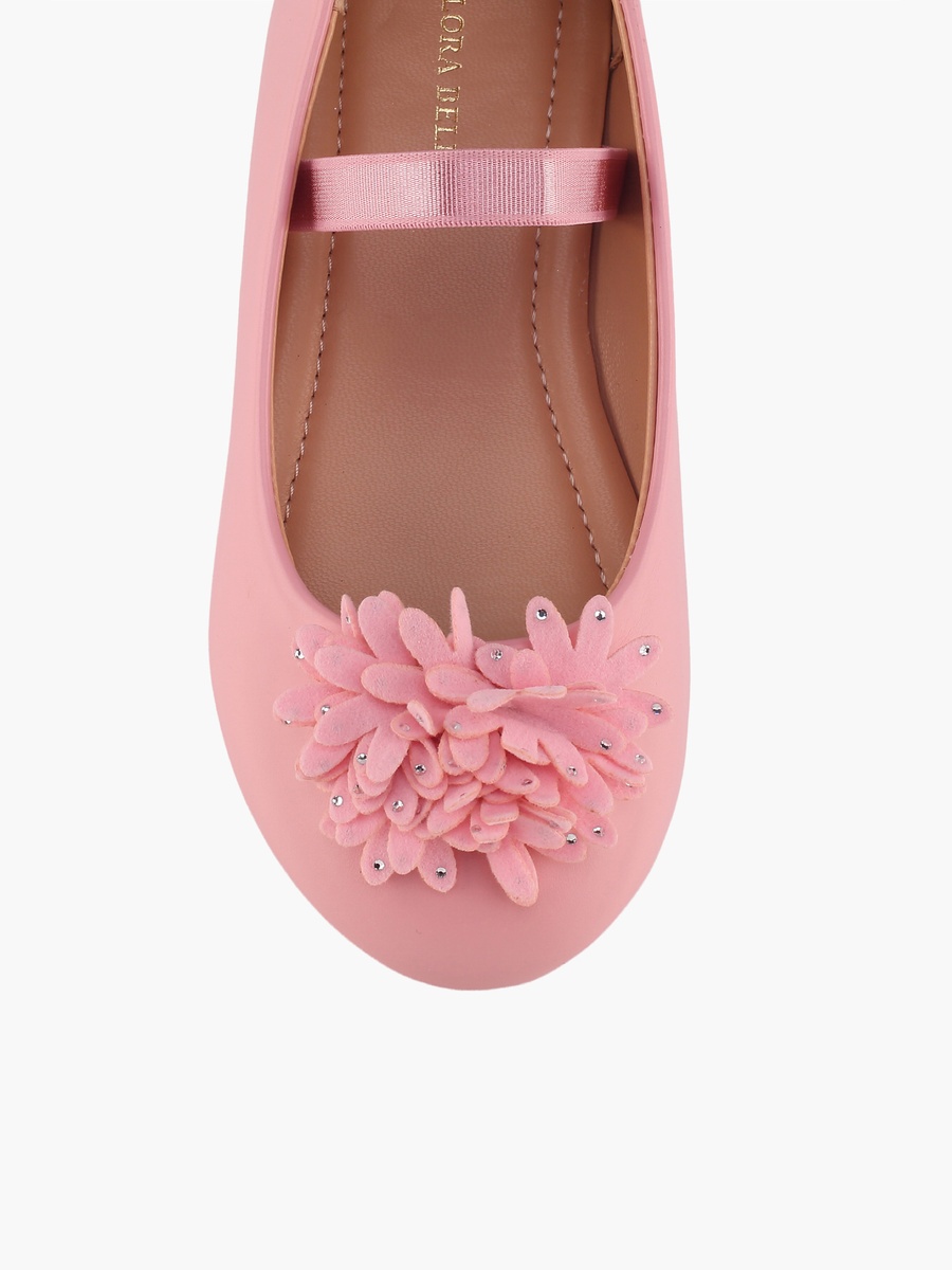 Floral Applique Ballerina Shoes