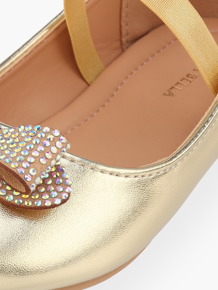 Embellished Bow Accent Ballerina Shoes