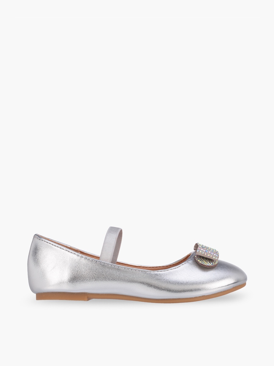 Embellished Bow Accent Ballerina Shoes