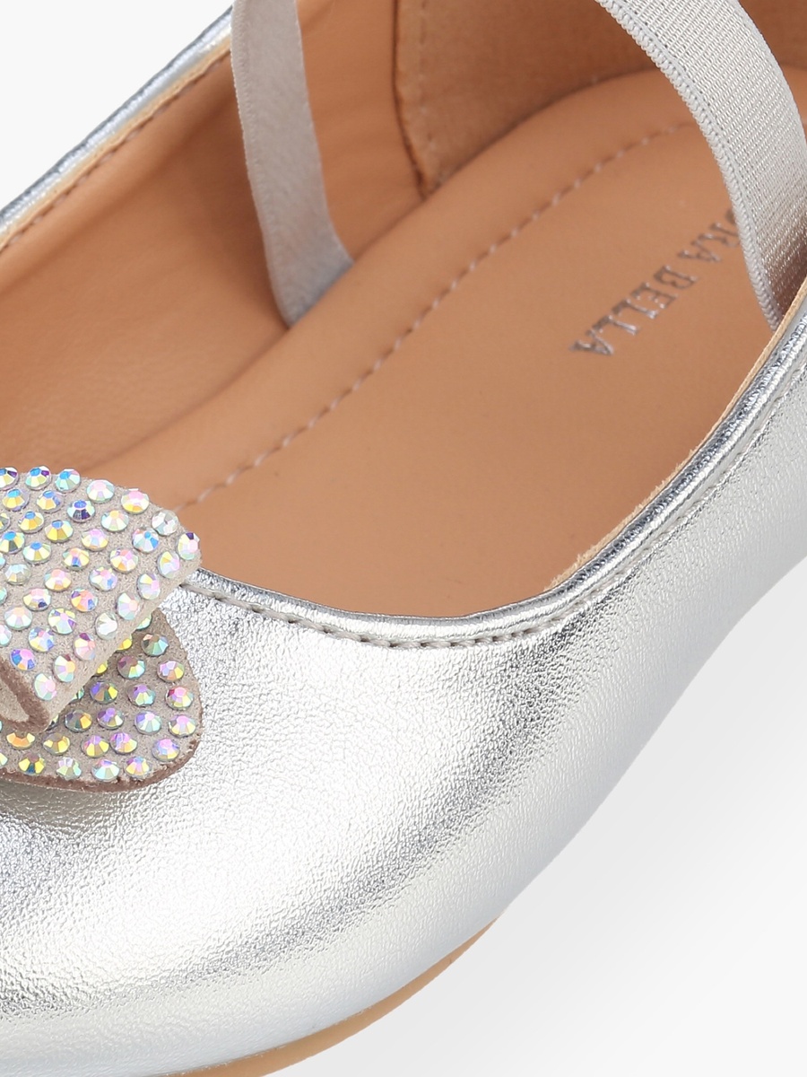Embellished Bow Accent Ballerina Shoes