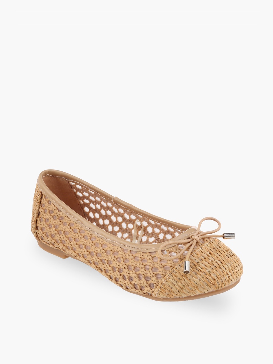 Bow Embellished Ballerina Shoes