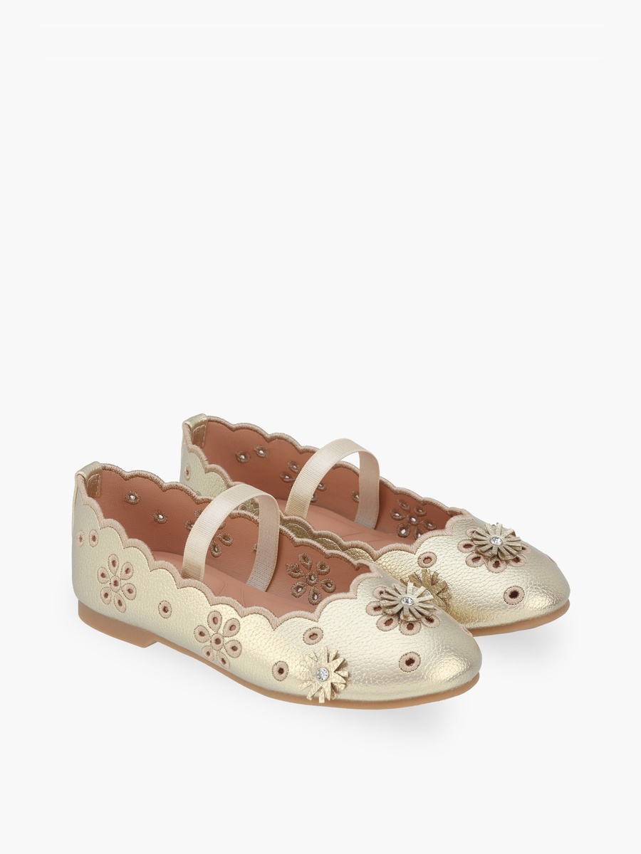 Floral Embellished Ballerina Shoes