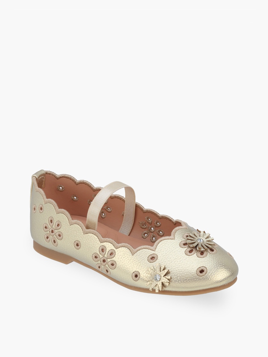Floral Embellished Ballerina Shoes