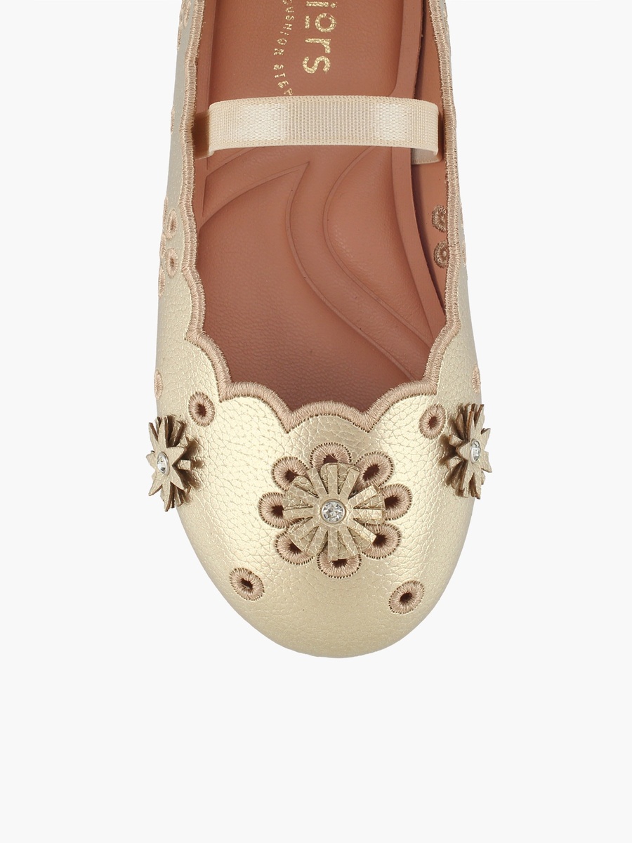 Floral Embellished Ballerina Shoes