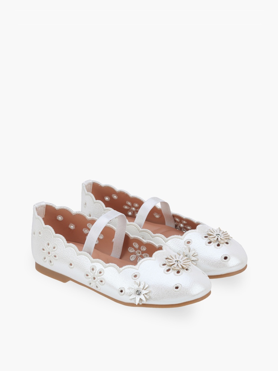 Floral Embellished Ballerina Shoes