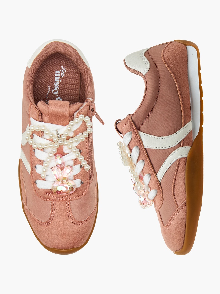 Embellished Zip Detail Sneakers