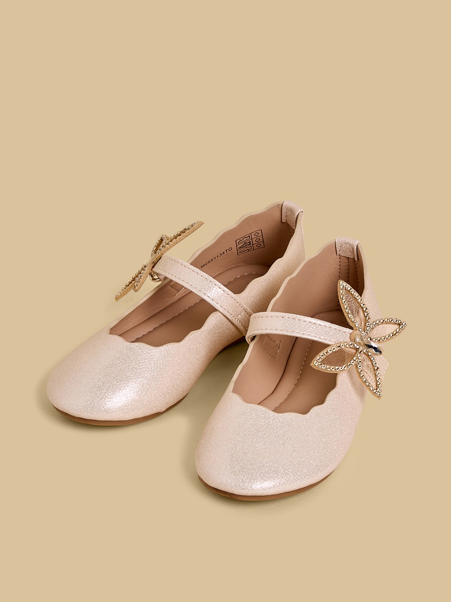 Butterfly Embellished Mary Jane Shoes