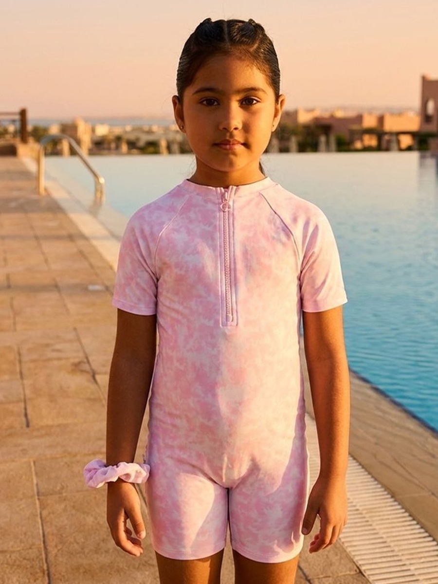 Tie and Die Print Swimsuit