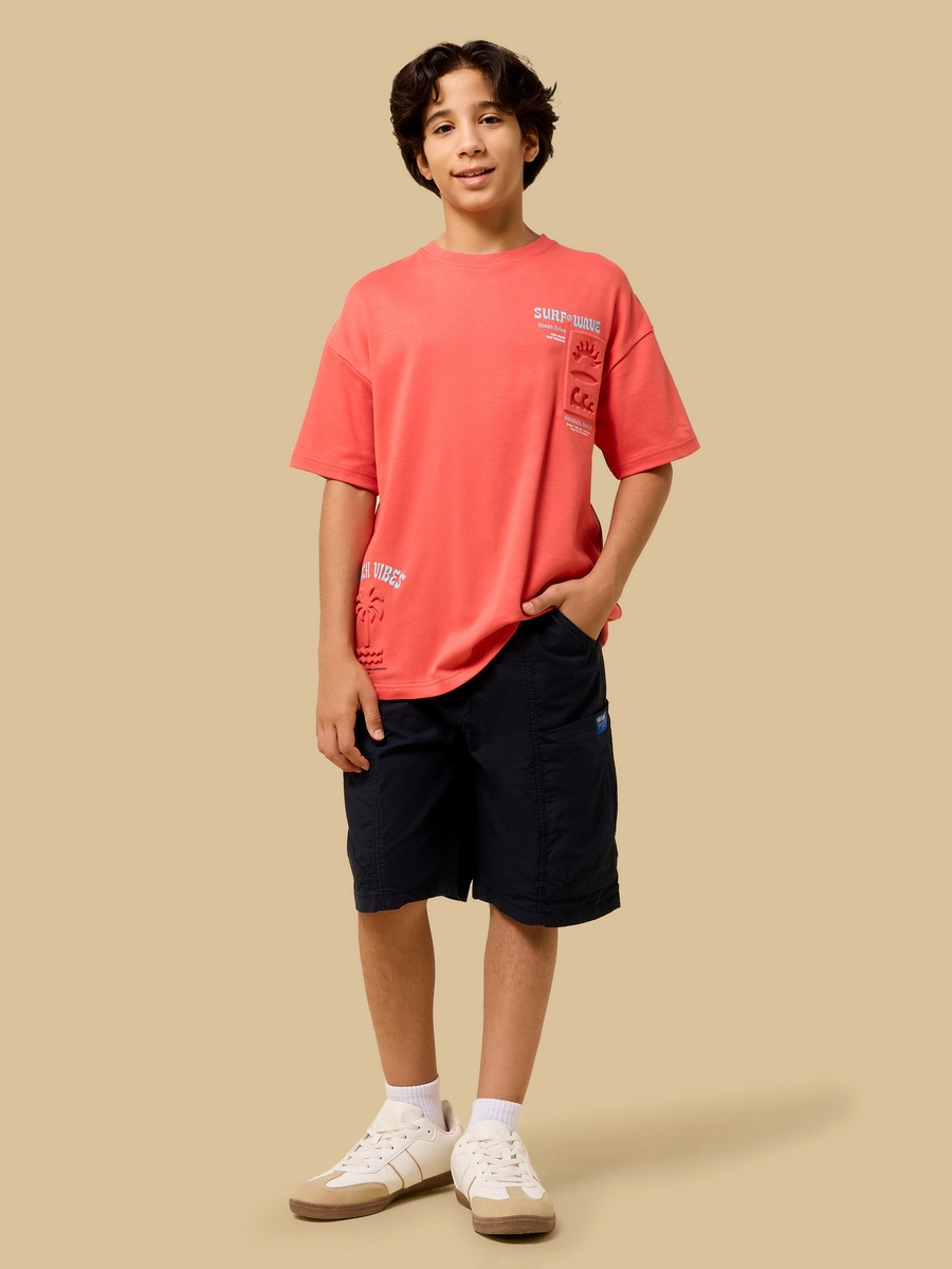 Embossed Print T-Shirt