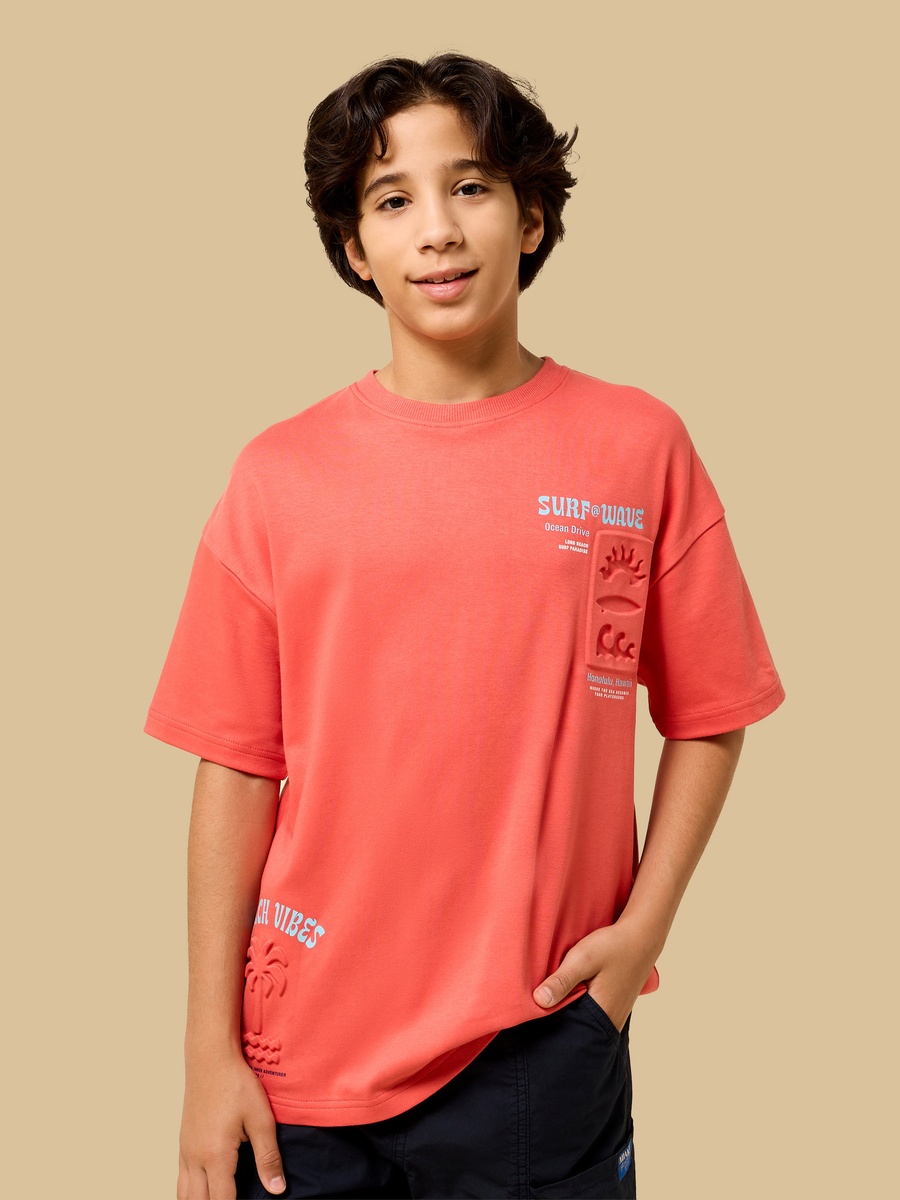 Embossed Print T-Shirt