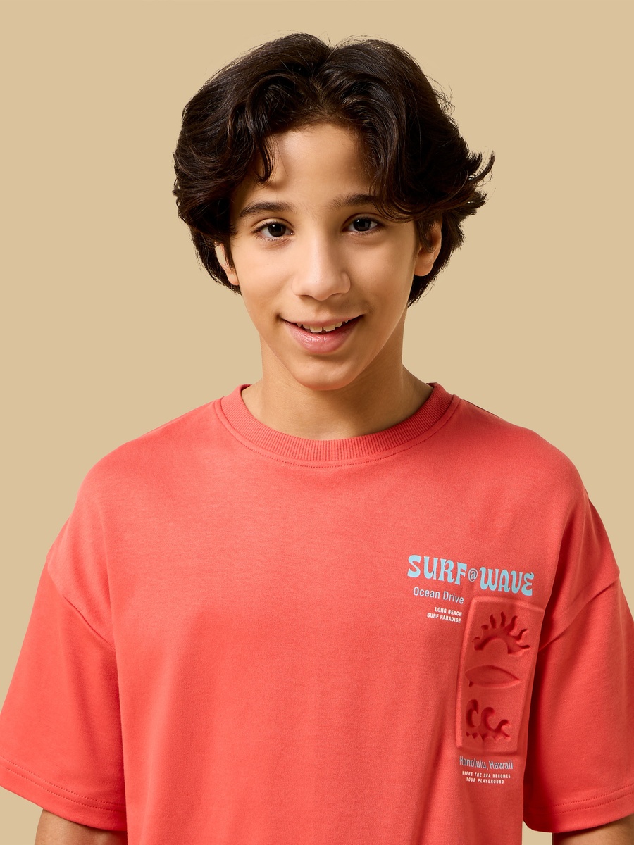 Embossed Print T-Shirt