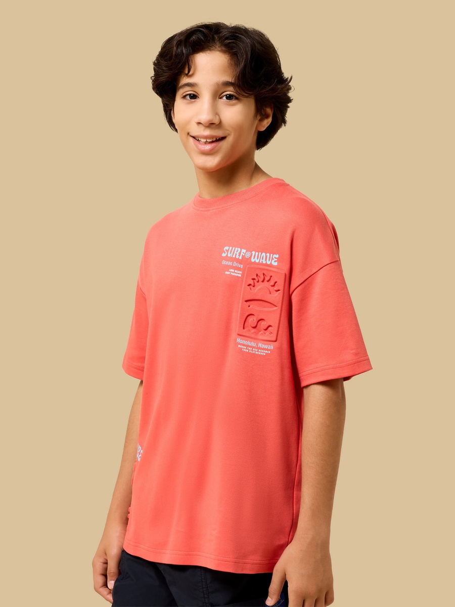 Embossed Print T-Shirt