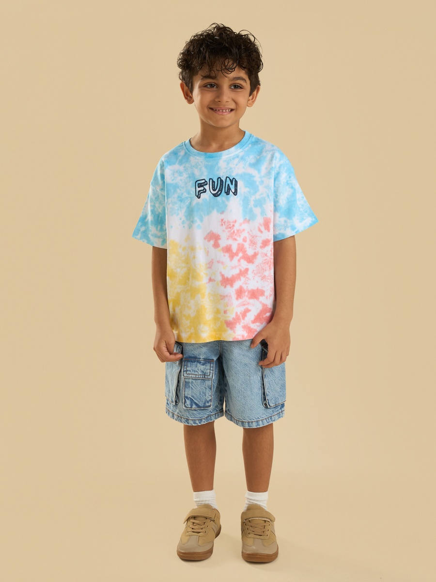 Tie-Dye Print Cotton T-Shirt