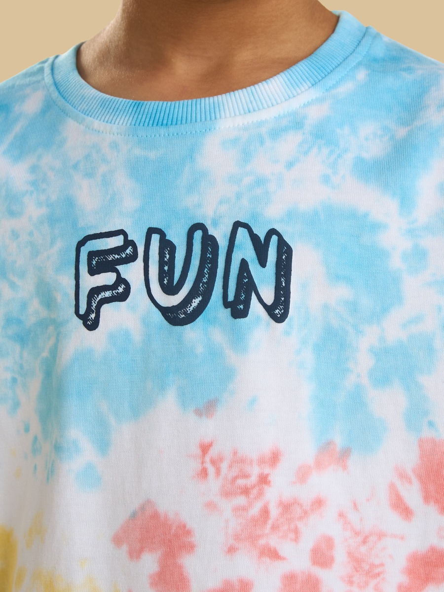 Tie-Dye Print Cotton T-Shirt