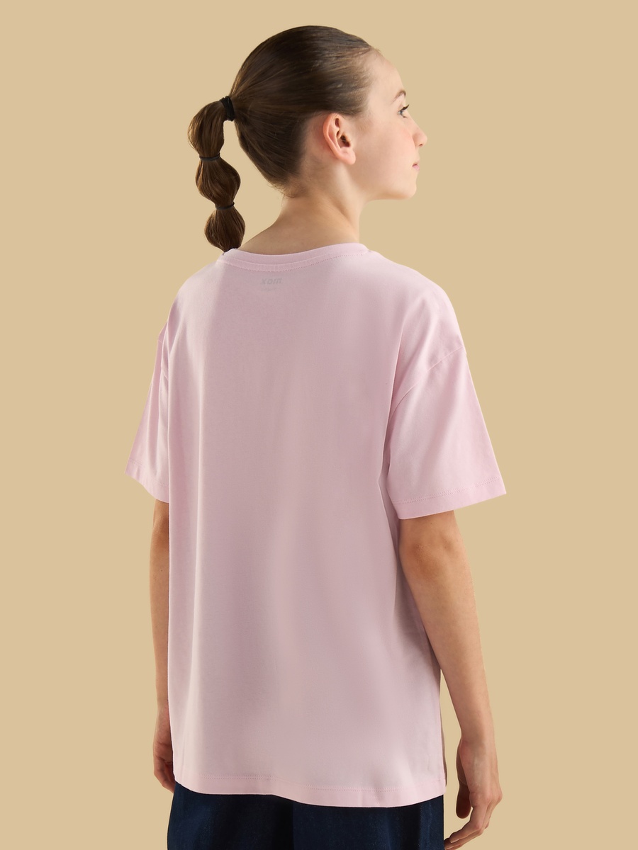 Cat Print Oversized Cotton T-Shirt