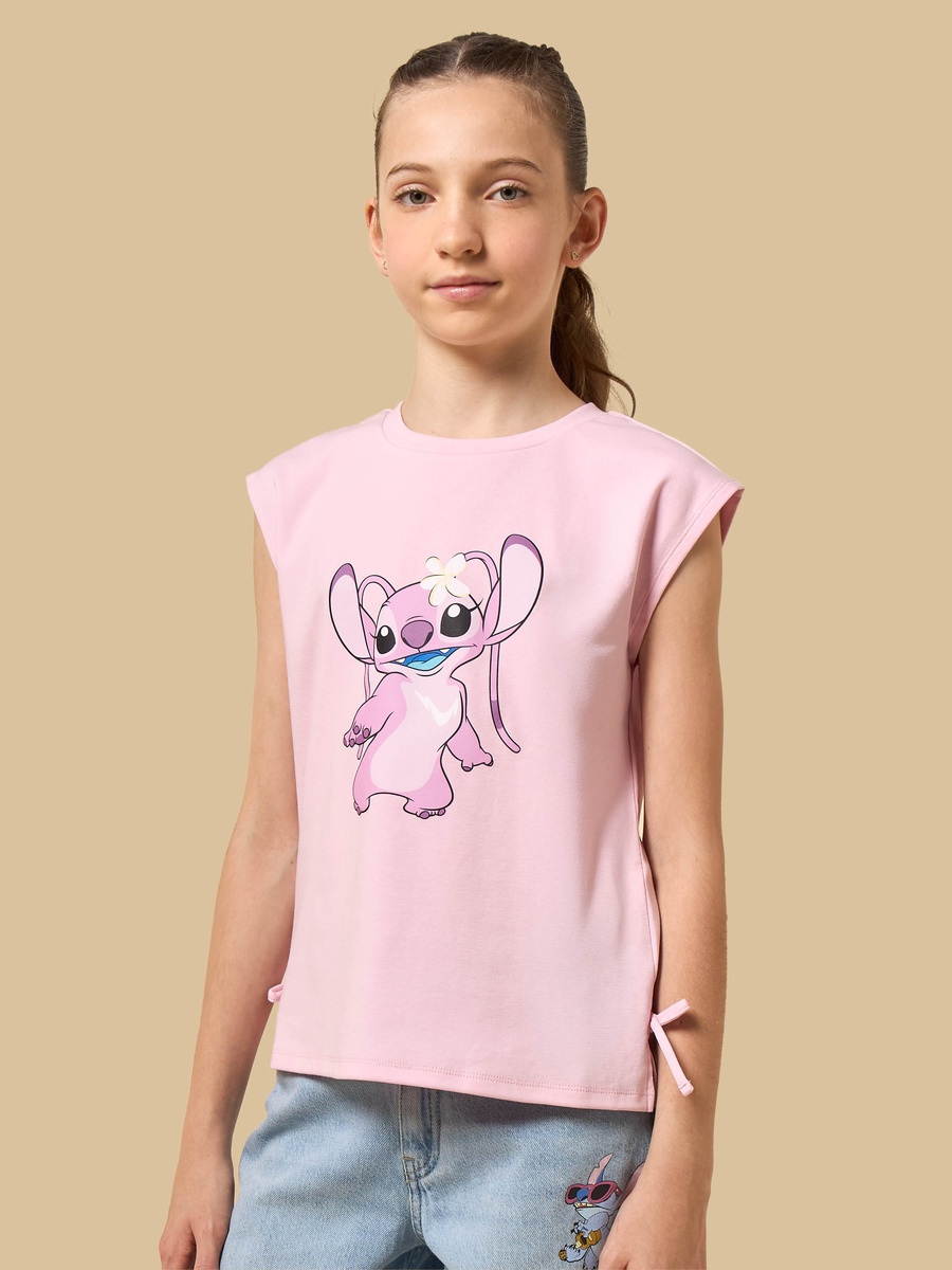 Angel Print Loose Fit Cotton T-Shirt