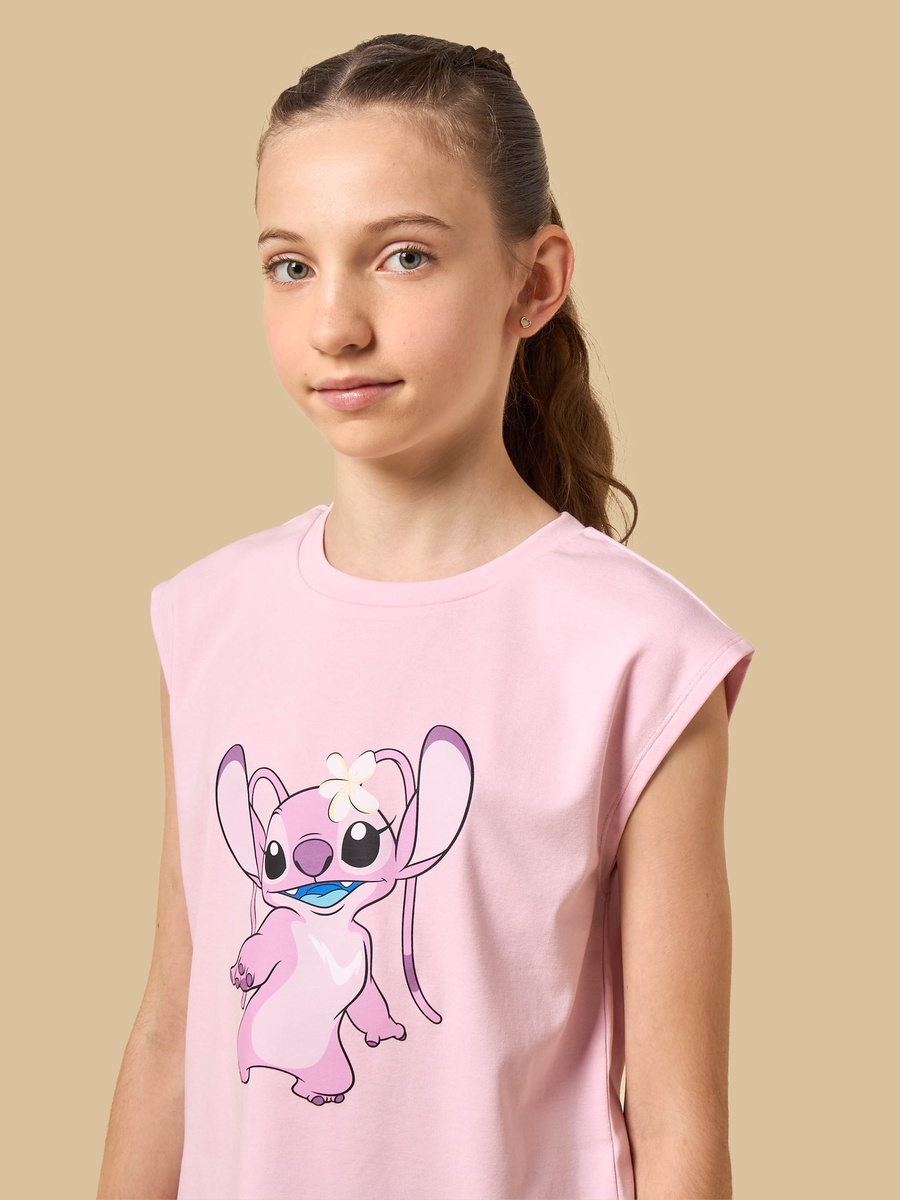Angel Print Loose Fit Cotton T-Shirt