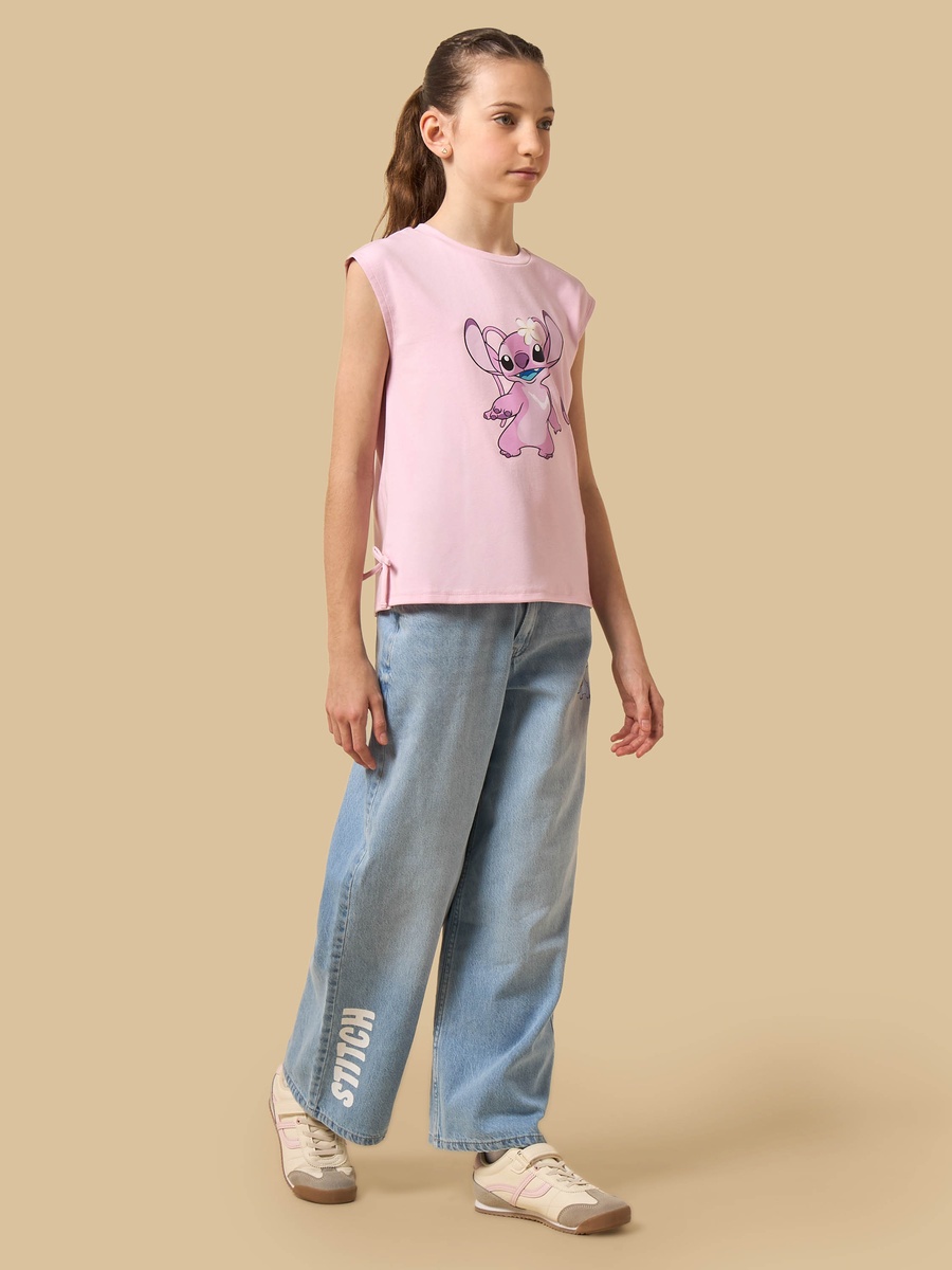 Angel Print Loose Fit Cotton T-Shirt