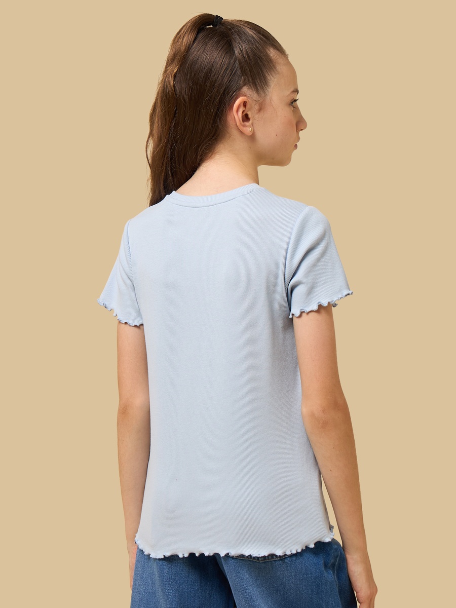 Embellished Ribbed Cotton T-Shirt