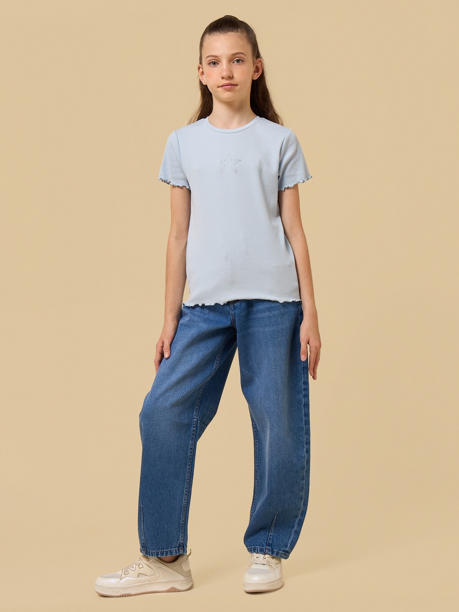 Embellished Ribbed Cotton T-Shirt