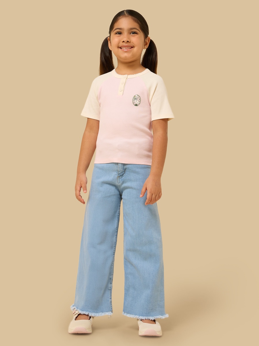 Duck Print T-Shirt with Raglan Sleeves