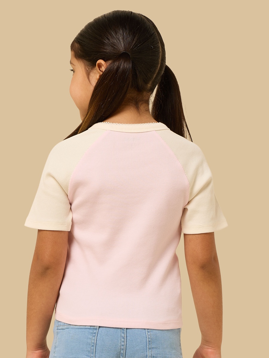 Duck Print T-Shirt with Raglan Sleeves