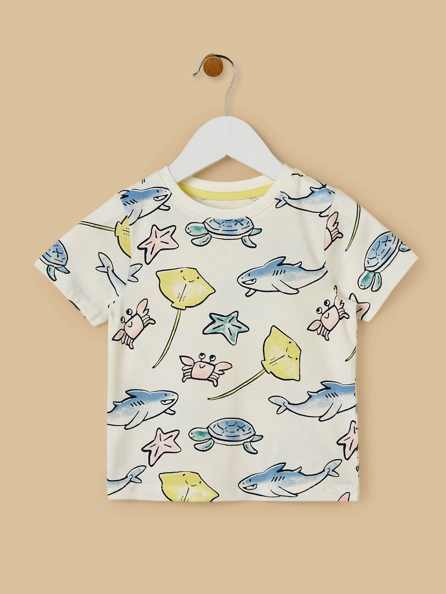 Underwater Print Cotton T-Shirt